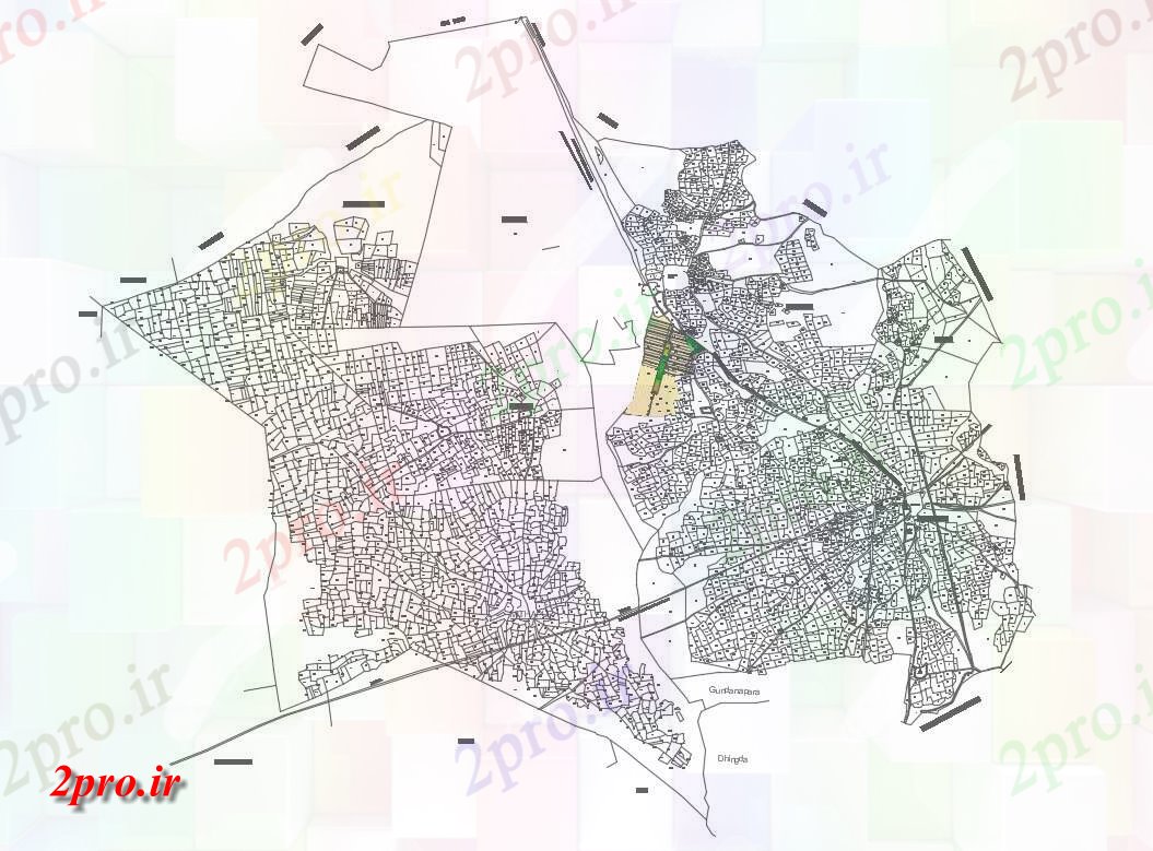 دانلود نقشه برنامه ریزی شهری برنامه ریزی شهری اتوکد  (کد47165)