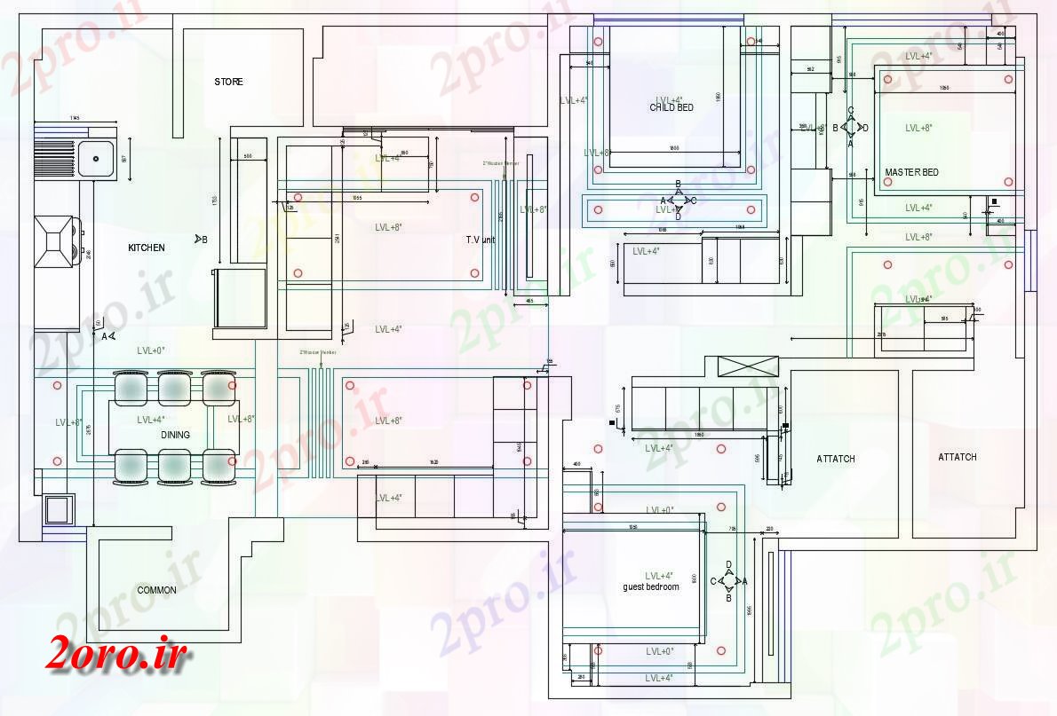دانلود نقشه طراحی سقف کاذب   فاده از سقف طراحی بزرگ  ویلایی  (کد47217)