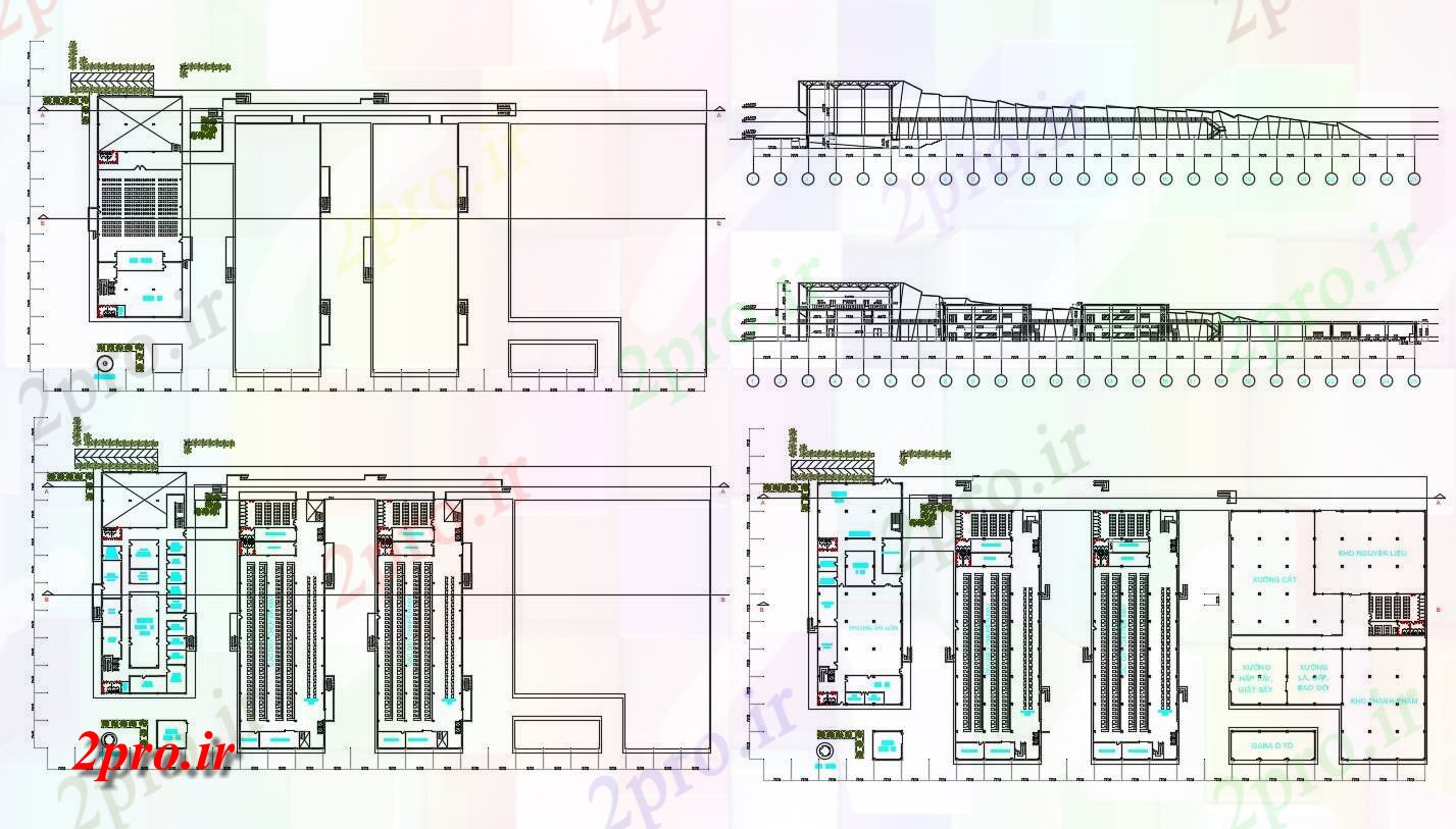 دانلود نقشه کارخانه صنعتی  ، کارگاه   طراحی از کارخانه طرحی پروژه طرحی و نما   (کد47231)