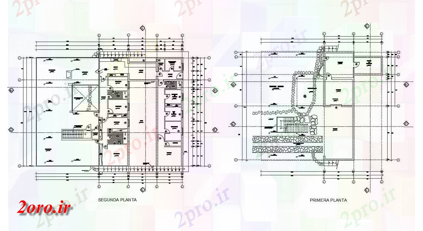 دانلود نقشه مسکونی  ، ویلایی ، آپارتمان      ساختمان مسکونی طرحی طبقه به  (کد47246)