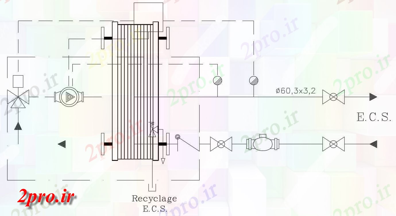 دانلود نقشه اتوماسیون و نقشه های برق   برق طرحی مدار طرحی با Recyclage ECS  (کد47303)