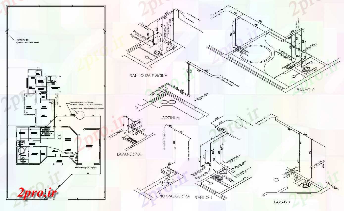 دانلود نقشه دانشگاه ، آموزشکده ، مدرسه ، هنرستان ، خوابگاه -    طراحی طرحی خوابگاه با توالت طرحی  (کد47304)