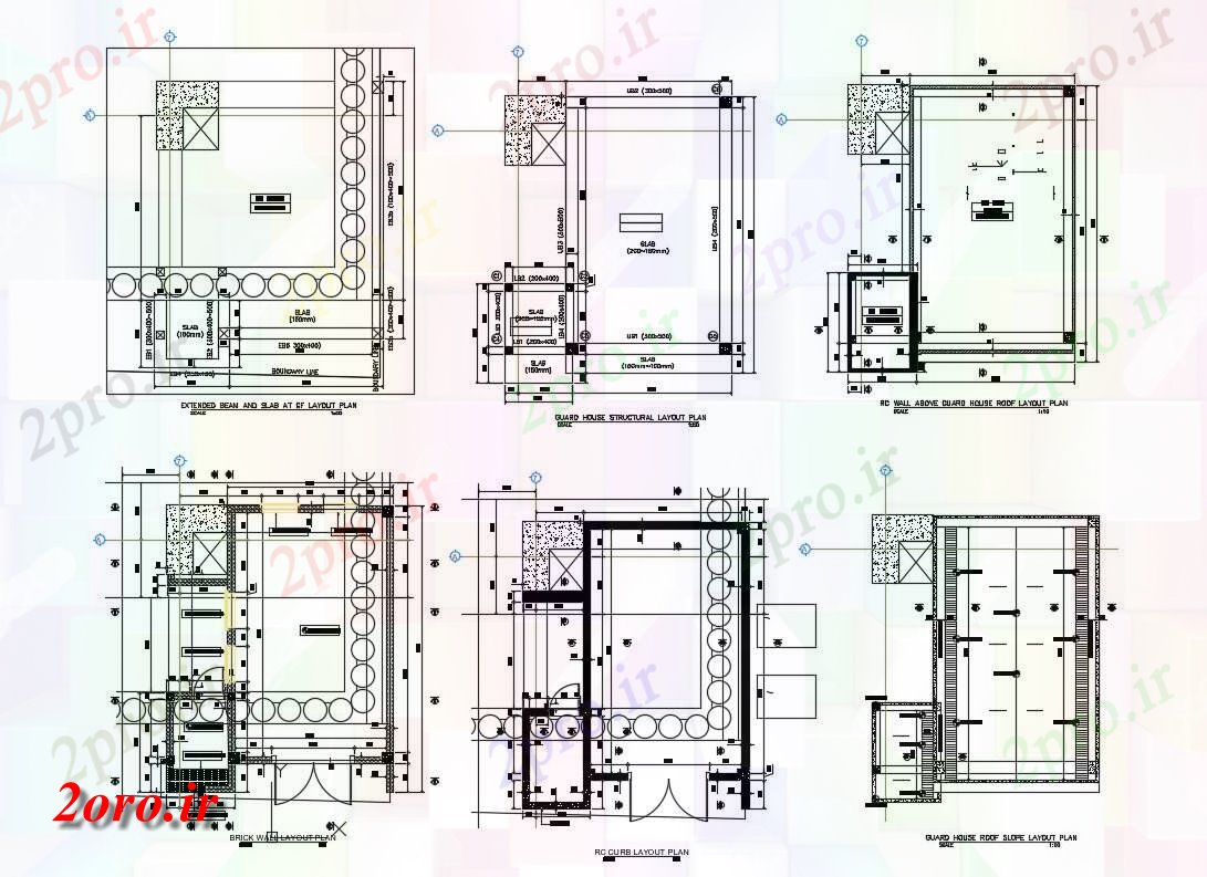 دانلود نقشه جزئیات ساختار   طراحی از گسترش پرتو و ستون با کار ابعاد  (کد47311)