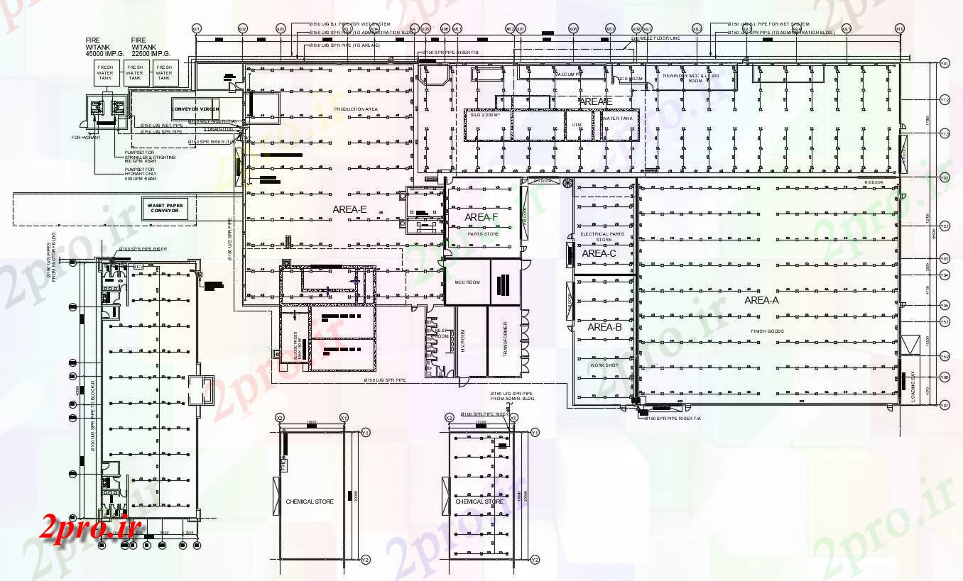 دانلود نقشه کارخانه صنعتی  ، کارگاه   طراحی از طرحی کارخانه صنعتی  ، کارگاه طرحی برق (کد47352)