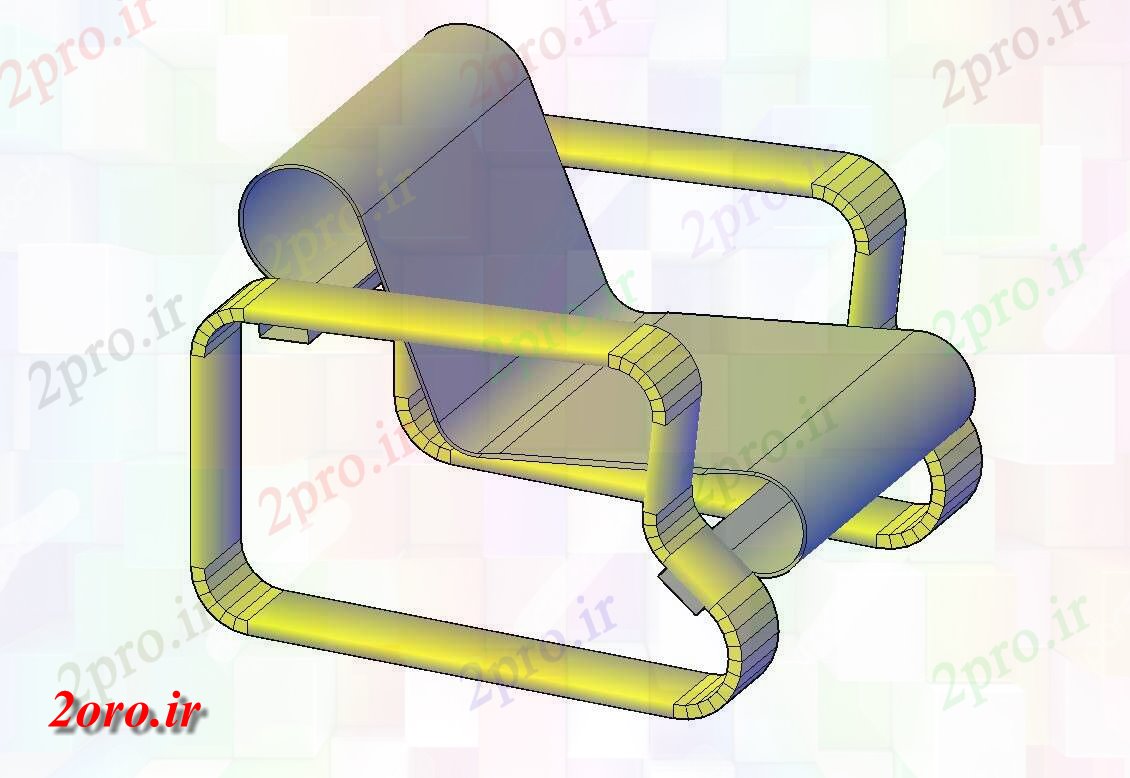 دانلود نقشه بلوک مبلمان   مدرن صندلی تریدی طراحی با عمومی ارائه  (کد47391)