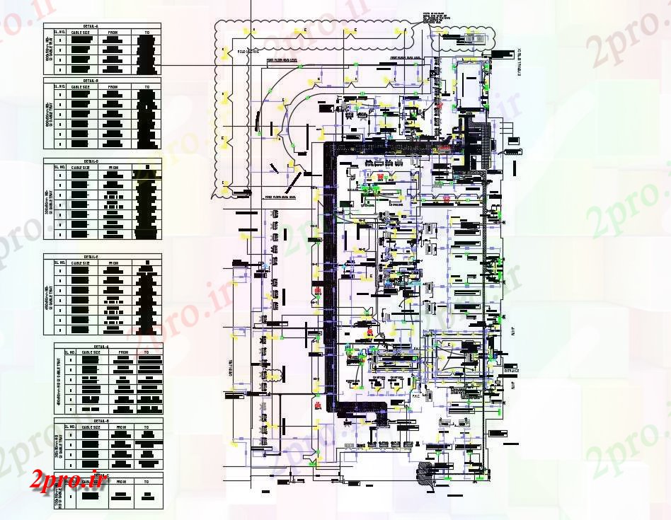 دانلود نقشه معماری کامل برق نشیمن برای طرحی نورپردازی و طرحی قدرت (کد47396)