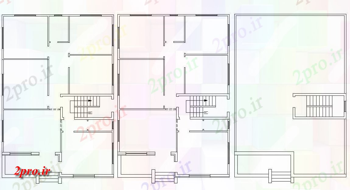 دانلود نقشه خانه های کوچک ، نگهبانی ، سازمانی - طرحی خط ساده از ویلایی   (کد47455)