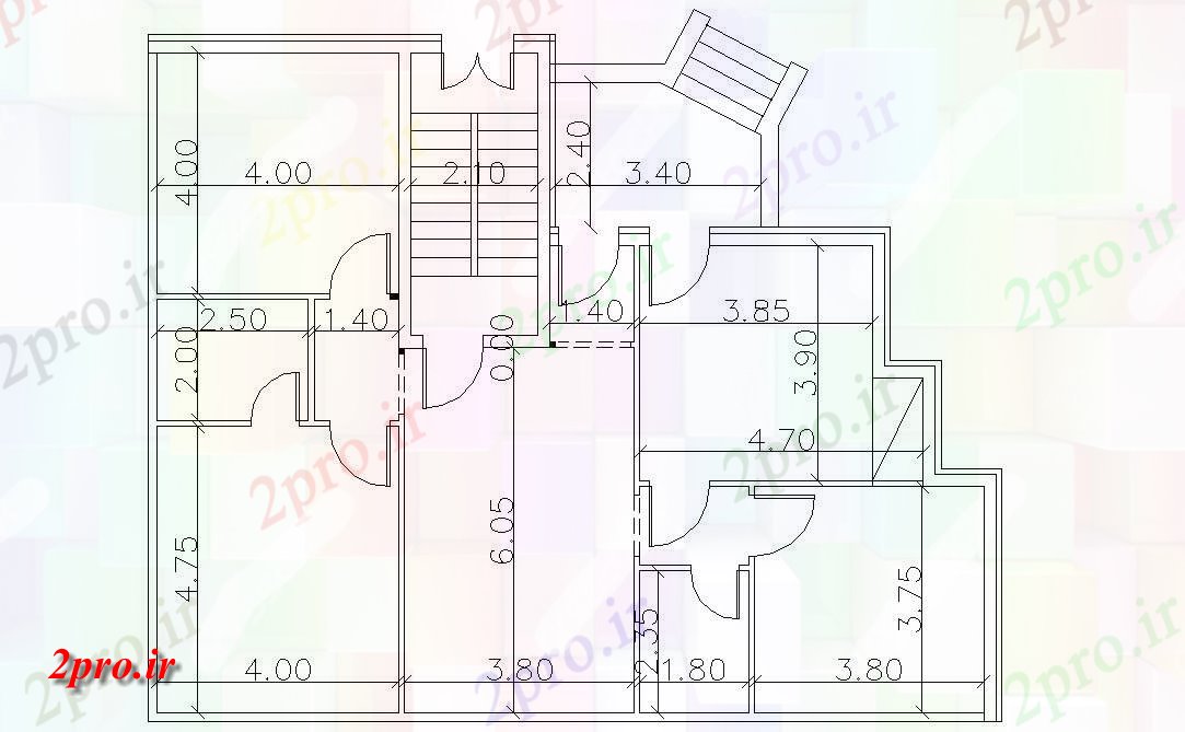 دانلود نقشه خانه های کوچک ، نگهبانی ، سازمانی - طرحی طبقه همکف بزرگ  ویلایی با ابعاد اتوکد (کد47460)