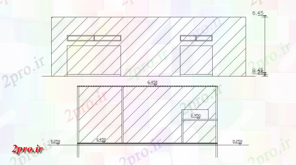 دانلود نقشه خانه های کوچک ، نگهبانی ، سازمانی - ساختمان تجاری نمای طرحی   (کد47515)