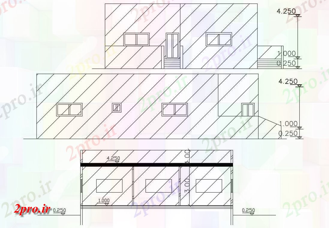 دانلود نقشه خانه های کوچک ، نگهبانی ، سازمانی - تک آهنگ  سطح ساختمان خانه طراحی  اتوکد (کد47545)