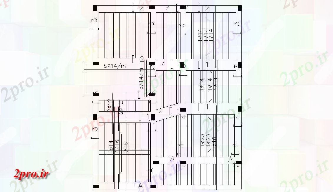 دانلود نقشه جزئیات ساختار سازه موج نو تقویت طراحی   (کد47560)