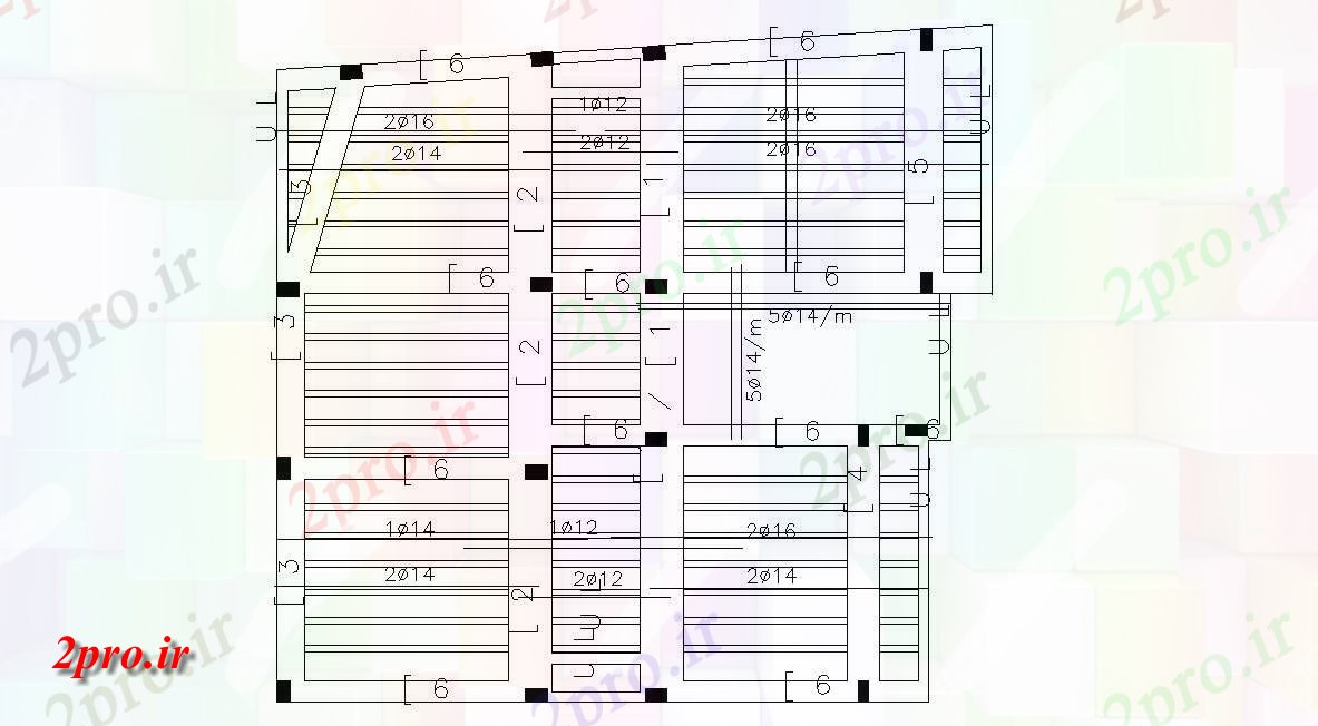 دانلود نقشه جزئیات ساختار   موج نو طراحی با سازه تقویت اتوکد (کد47564)