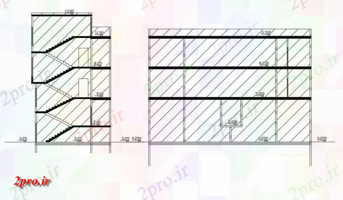 دانلود نقشه مسکونی  ، ویلایی ، آپارتمان  فروشگاه با آپارتمان   ساختمان بخش طراحی   (کد47570)