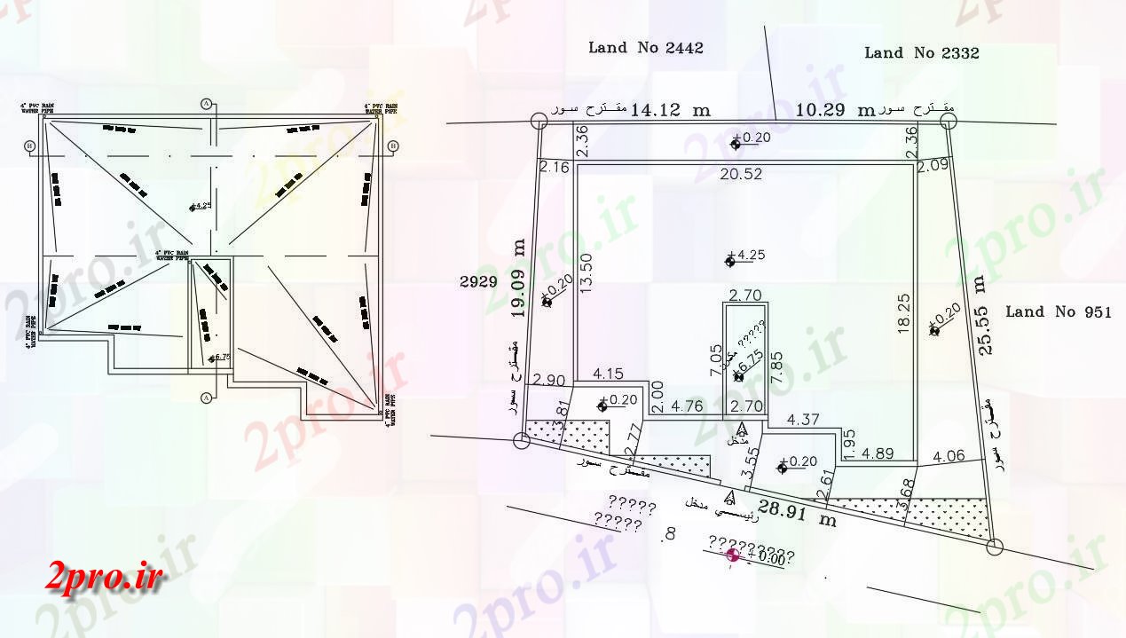 دانلود نقشه مسکونی  ، ویلایی ، آپارتمان    فیلم طرحی و تراس (کد47574)