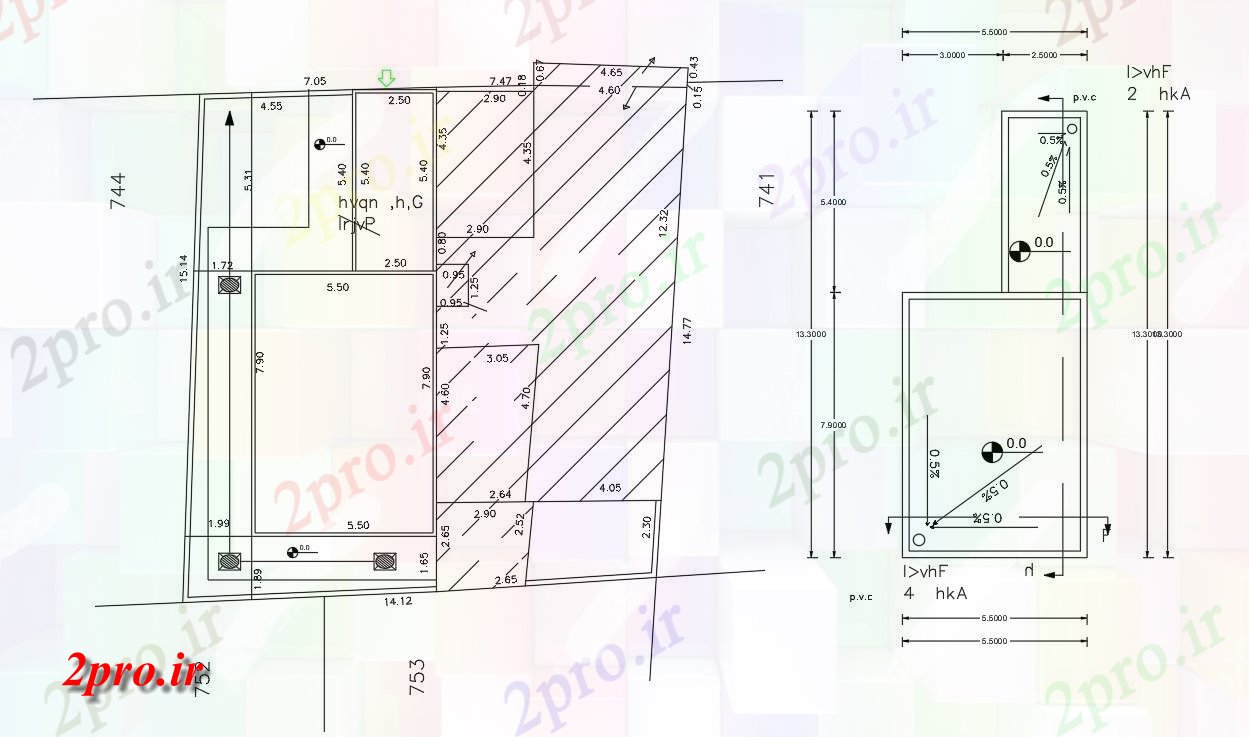 دانلود نقشه مسکونی  ، ویلایی ، آپارتمان  BHK طرحی دان آپارتمان   سایت (350 فوت مربع) (کد47578)