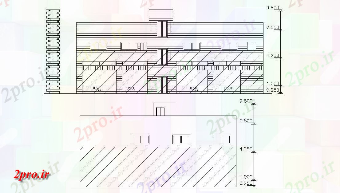 دانلود نقشه مسکونی  ، ویلایی ، آپارتمان  ساختمان تجاری نماات     (کد47582)