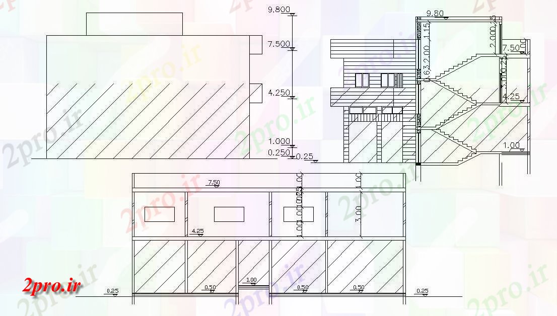 دانلود نقشه مسکونی  ، ویلایی ، آپارتمان  نماات و بخش از طراحی ساختمان  (کد47583)