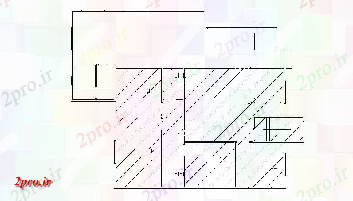 دانلود نقشه خانه های کوچک ، نگهبانی ، سازمانی - ساختمان مسکونی طراحی با تراس طبقه   (کد47592)