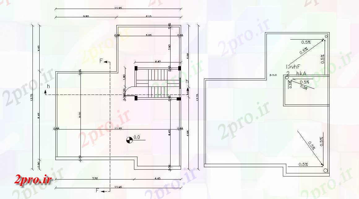 دانلود نقشه خانه های کوچک ، نگهبانی ، سازمانی - تراس طرحی طبقه با کار ابعاد  اتوکد (کد47603)