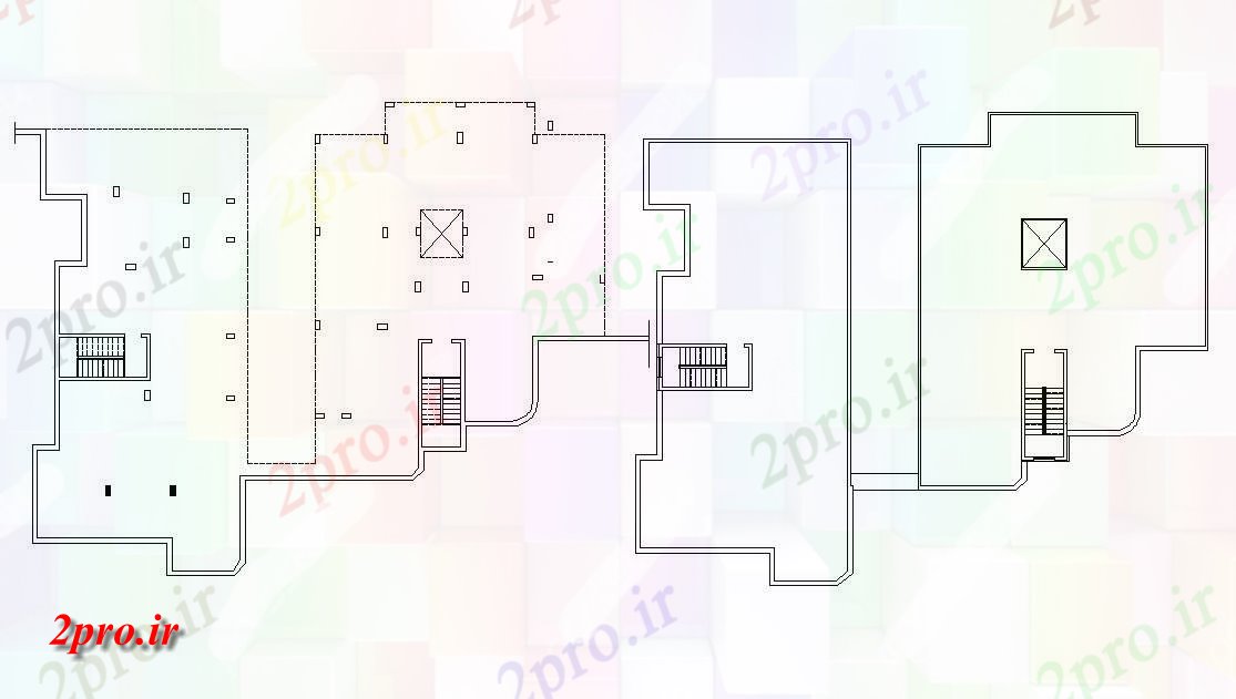 دانلود نقشه مسکونی  ، ویلایی ، آپارتمان  تراس کف و ساختمان ساخت ستون (کد47614)