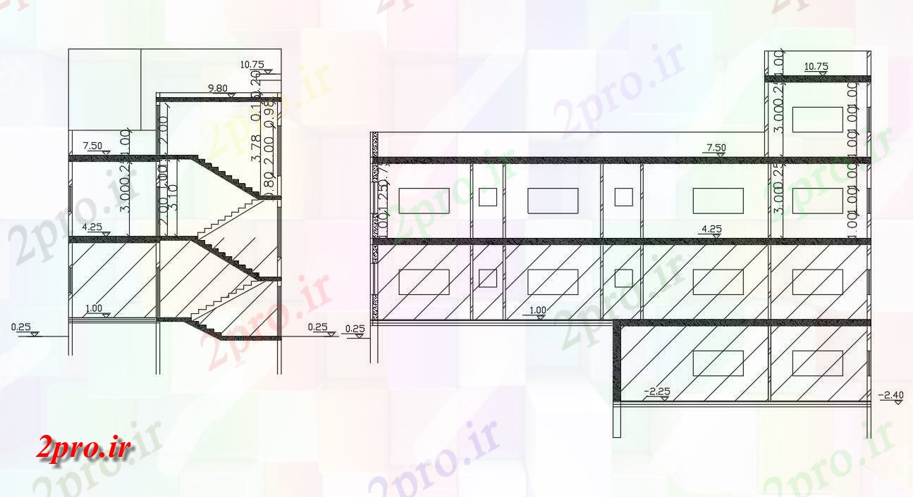 دانلود نقشه خانه های کوچک ، نگهبانی ، سازمانی - بخش طراحی از ساختمان خانه  (کد47621)