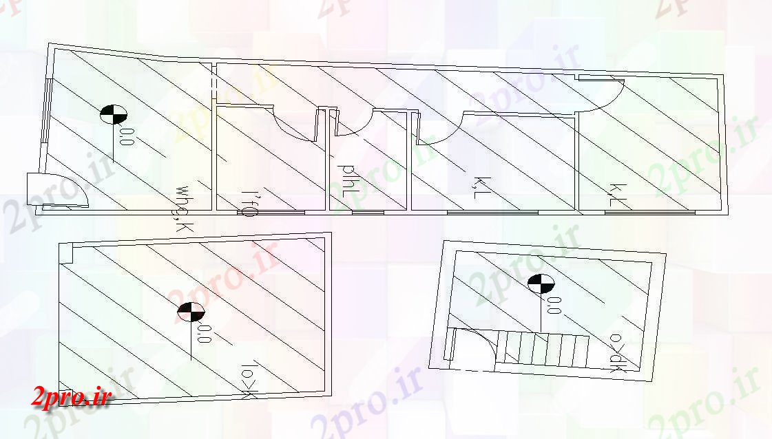 دانلود نقشه خانه های کوچک ، نگهبانی ، سازمانی - طول جغرافیایی برنامه ریزی از خانه مسکونی طراحی به  (کد47635)