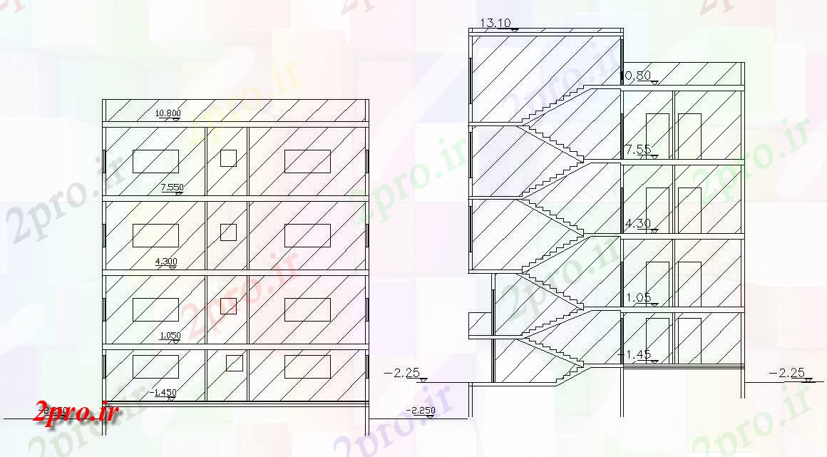 دانلود نقشه مسکونی  ، ویلایی ، آپارتمان   سازه بخش طراحی آپارتمان   به  (کد47656)