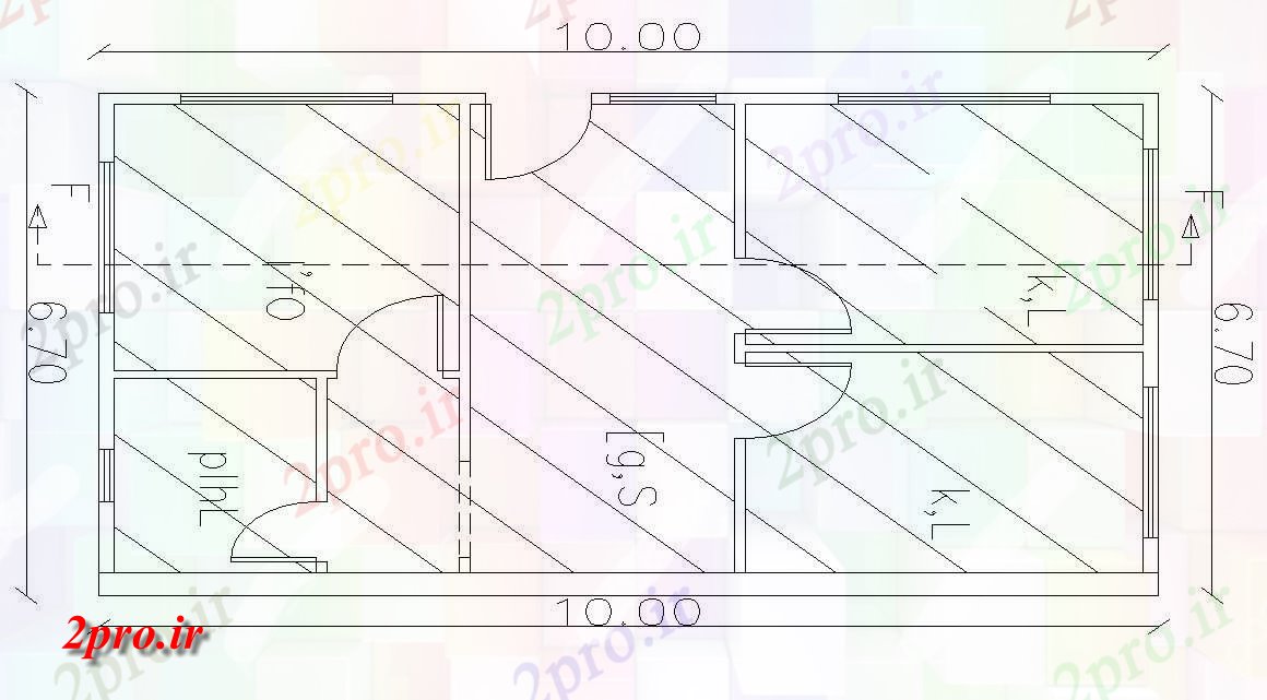 دانلود نقشه خانه های کوچک ، نگهبانی ، سازمانی - متر معماری خانه کوچک طبقه همکف طرحی  (کد47658)