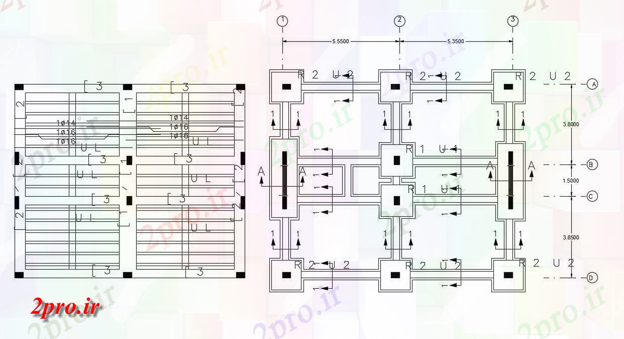 دانلود نقشه جزئیات ستون میدان محوطه خانه طرحی ساخت و ساز  (کد47673)