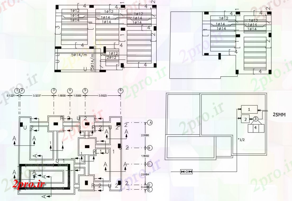 دانلود نقشه جزئیات ساخت و ساز طرحی ساخت و ساز خانه کار (کد47685)