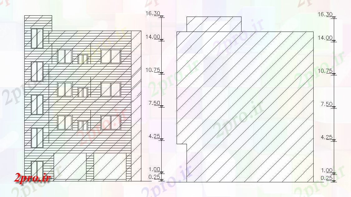 دانلود نقشه مسکونی  ، ویلایی ، آپارتمان  تجاری و مسکونی نمای طراحی   (کد47692)