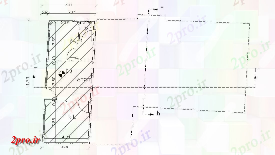 دانلود نقشه خانه های کوچک ، نگهبانی ، سازمانی - خانه مسکونی طرحی طبقه  (کد47743)