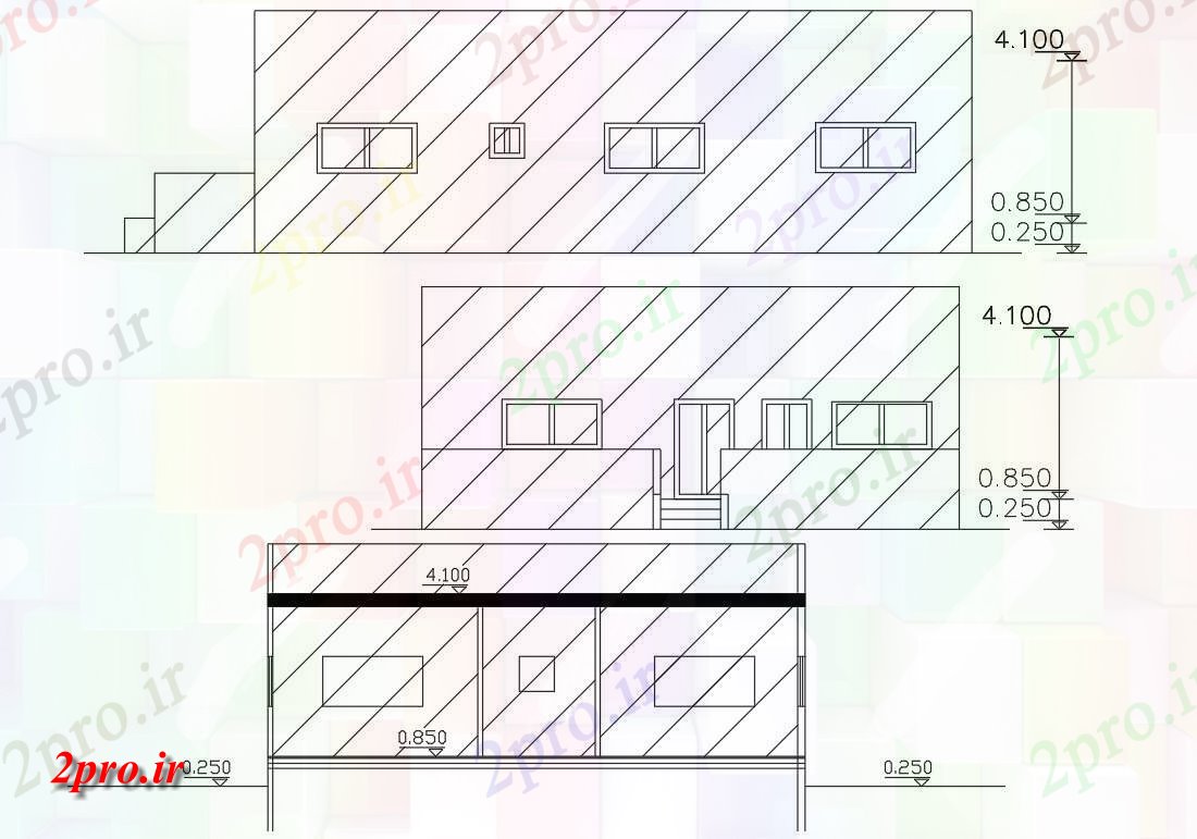 دانلود نقشه خانه های کوچک ، نگهبانی ، سازمانی -   1700 فوت مربع ساختمان خانه طراحی (کد47757)