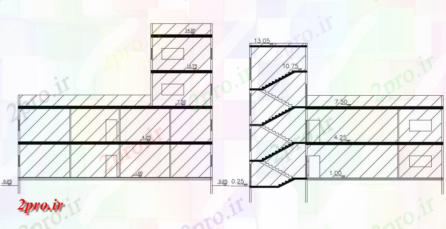 دانلود نقشه خانه های کوچک ، نگهبانی ، سازمانی -   خانه بخش نشیمن  (کد47759)