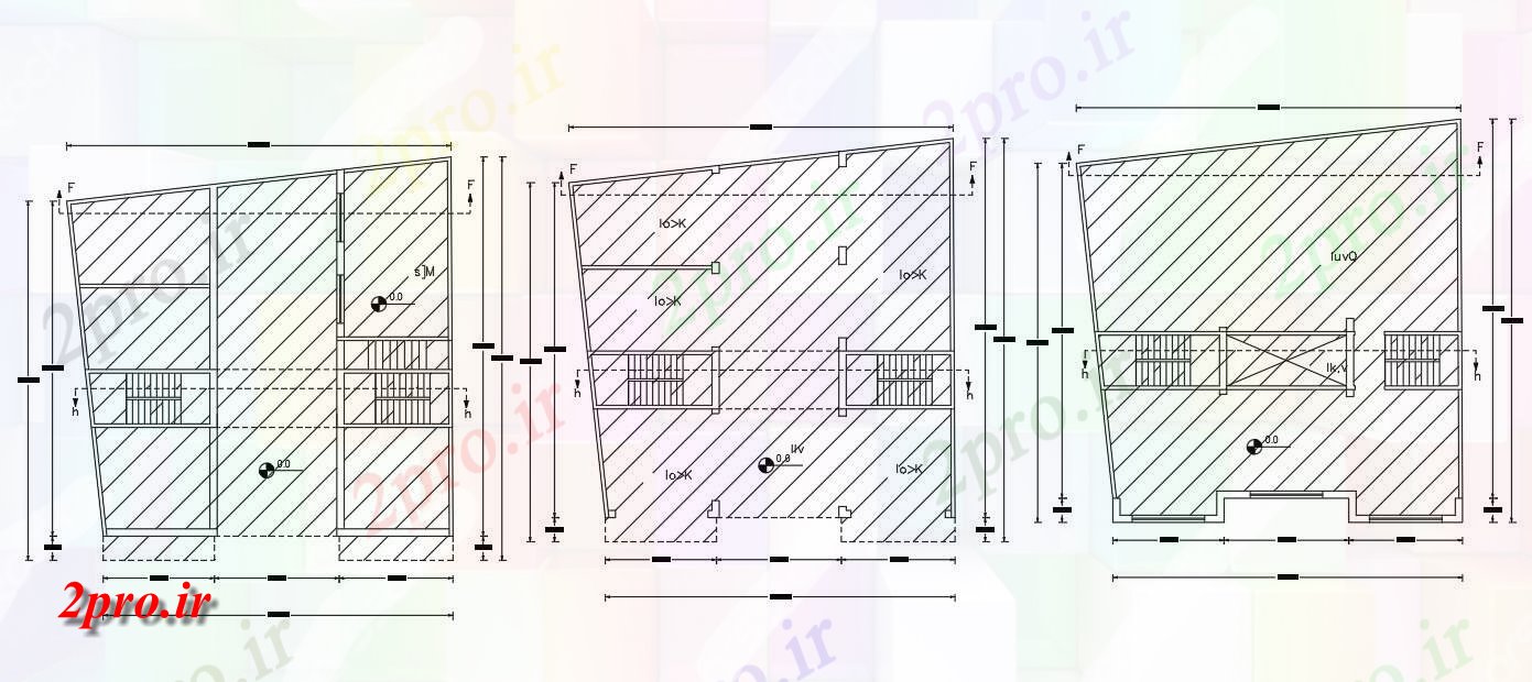 دانلود نقشه ساختمان اداری - تجاری - صنعتی فروشگاه تجاری طرحی طبقه (کد47761)