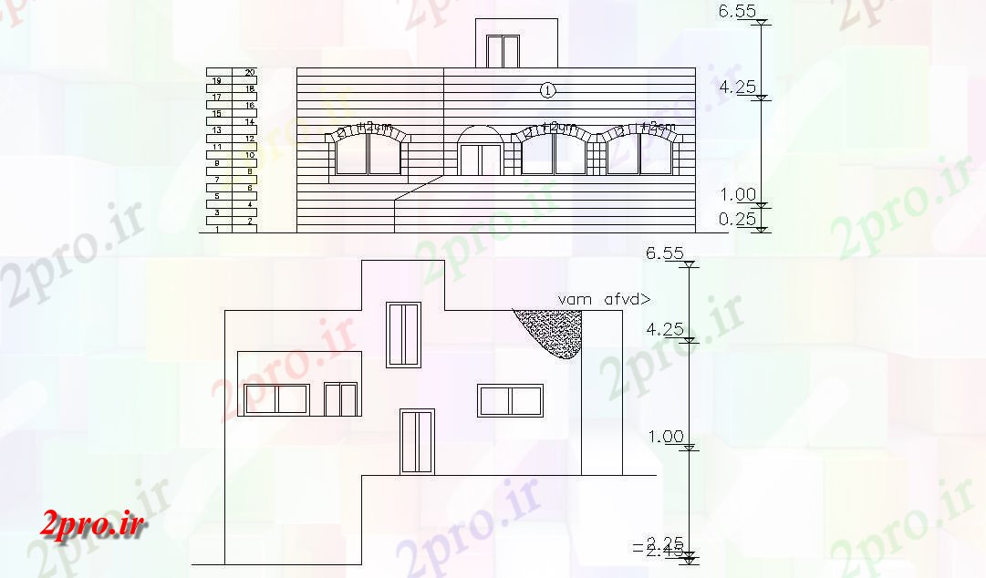 دانلود نقشه خانه های کوچک ، نگهبانی ، سازمانی -   خانه نمای (کد47789)