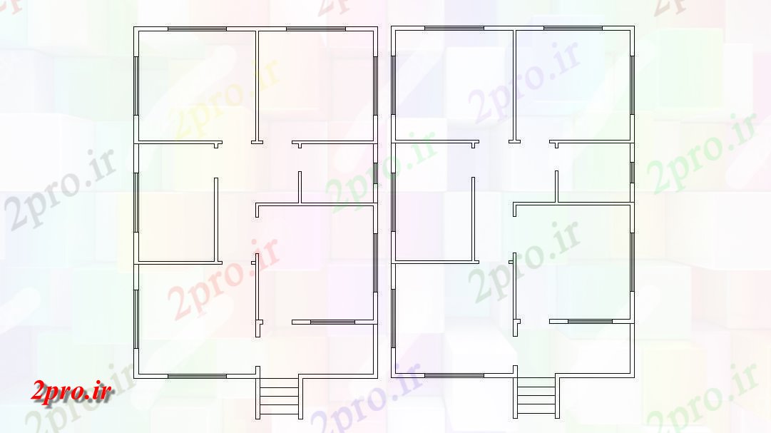 دانلود نقشه مسکونی  ، ویلایی ، آپارتمان   خانه بخش   (کد47797)