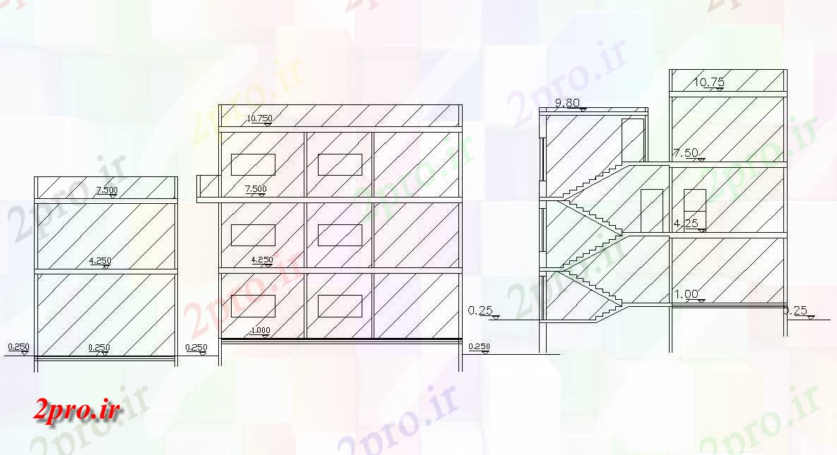 دانلود نقشه مسکونی  ، ویلایی ، آپارتمان    آپارتمان   بخش  (کد47801)