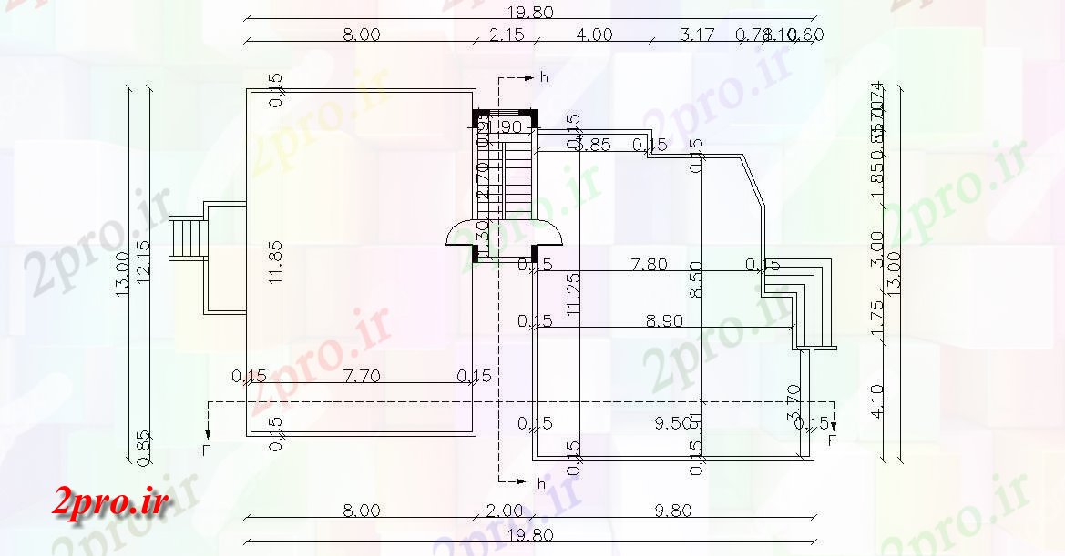 دانلود نقشه خانه های کوچک ، نگهبانی ، سازمانی - توسط 62 پا خانه طراحی  (کد47805)