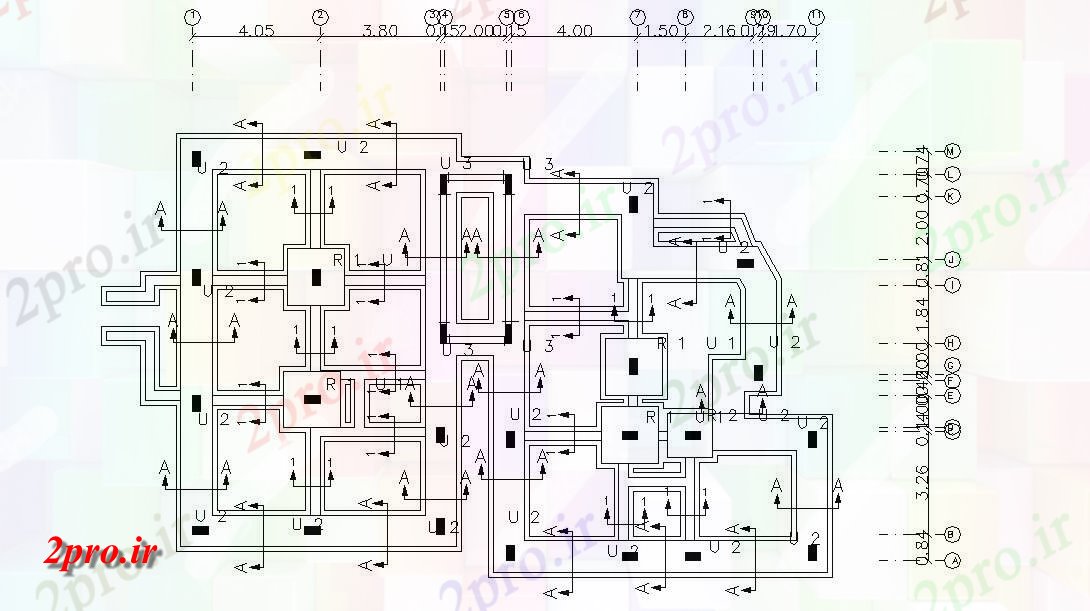 دانلود نقشه جزئیات ستون طرحی بنیاد بیل مکانیکی با   (کد47806)