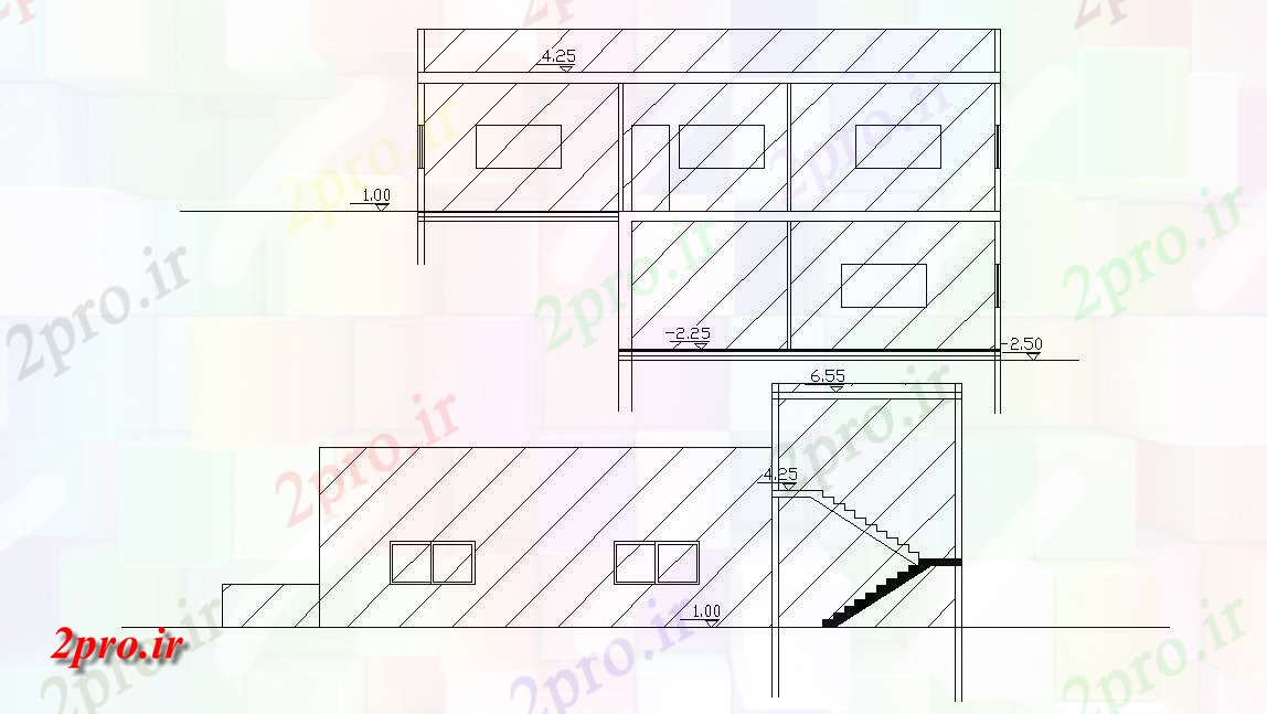 دانلود نقشه خانه های کوچک ، نگهبانی ، سازمانی -  اتوکد خانه بخش نشیمن  (کد47814)