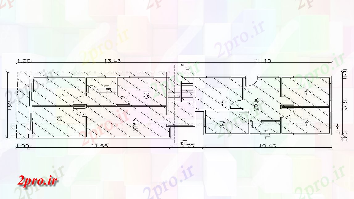 دانلود نقشه مسکونی  ، ویلایی ، آپارتمان  BHK خانه آپارتمان   خوشه طرحی نشیمن (کد47815)