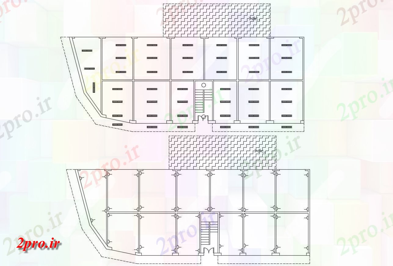 دانلود نقشه ساختمان اداری - تجاری - صنعتی پلان فروشگاه تجاری چیدمان برق (کد47840)