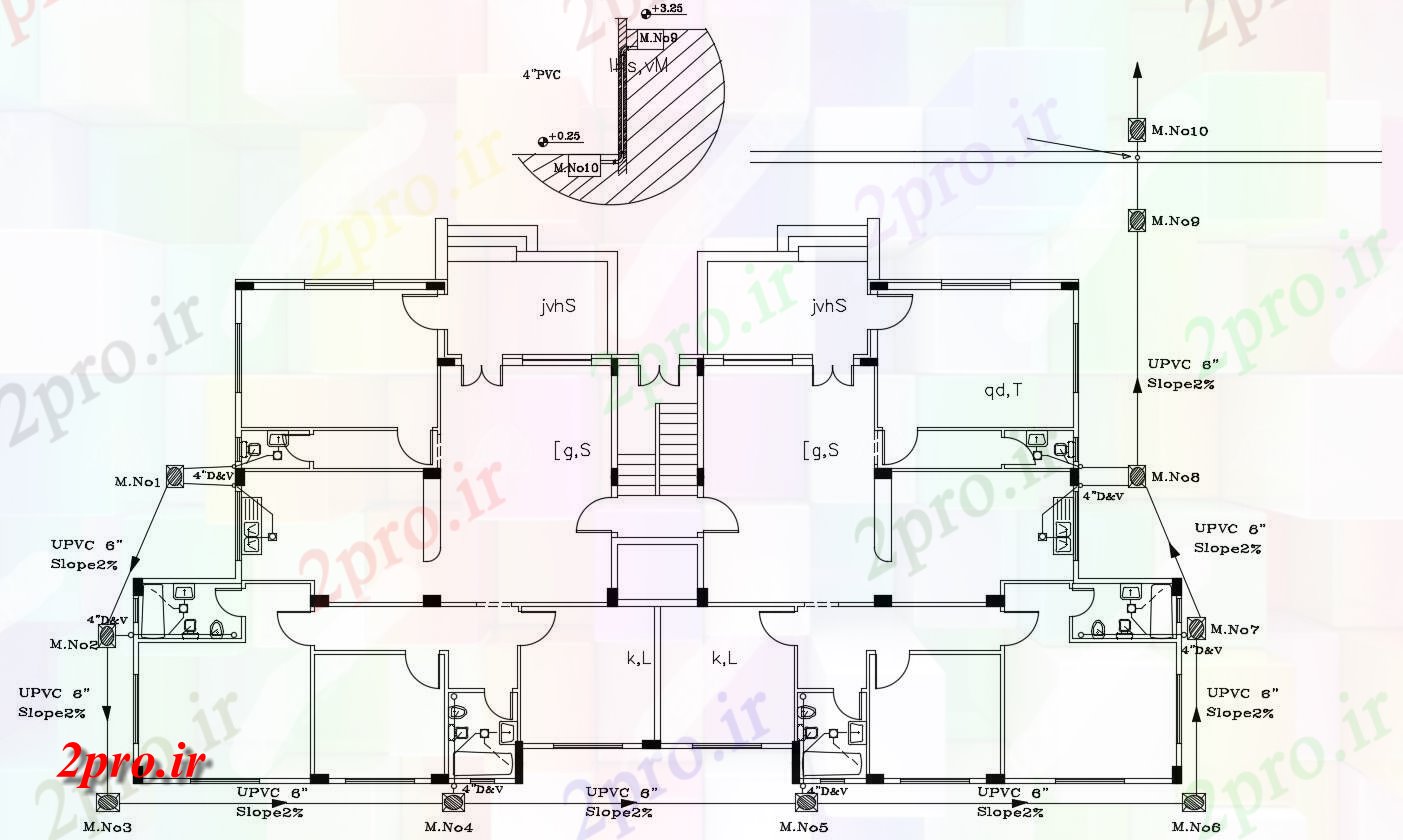 دانلود نقشه خانه های کوچک ، نگهبانی ، سازمانی - طرحی خانه مشترک لوله کشی طراحی و طرحی بندی  (کد47854)