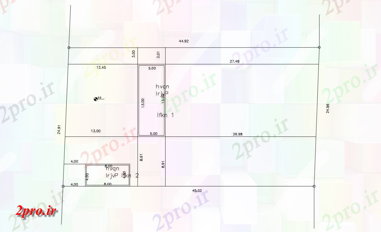 دانلود نقشه برنامه ریزی شهری   خانه طرحی با ابعاد (کد47865)