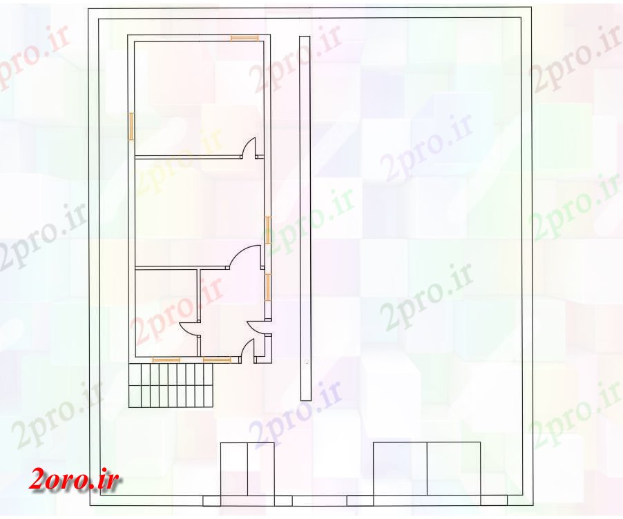 دانلود نقشه مسکونی  ، ویلایی ، آپارتمان  طرحی تنها دان خانه (کد47876)