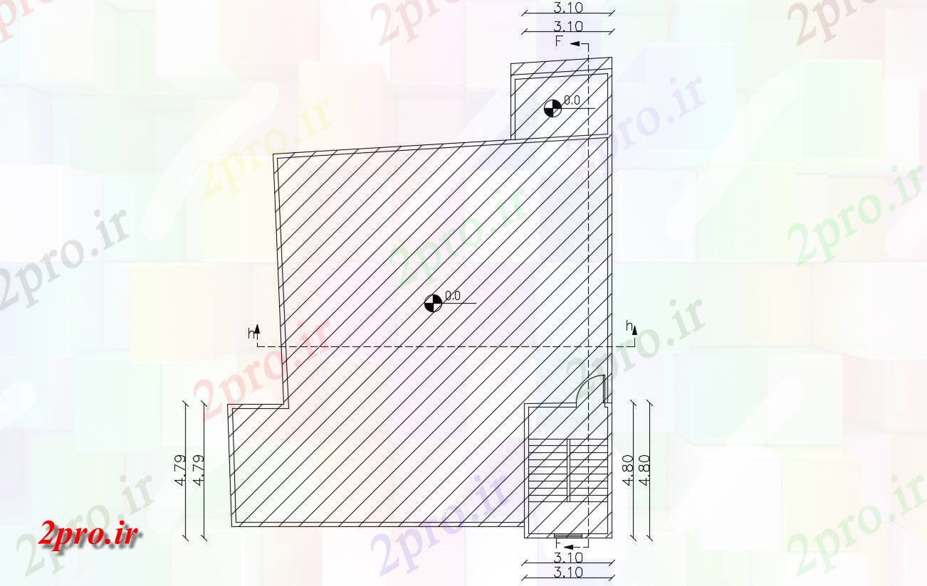 دانلود نقشه مسکونی  ، ویلایی ، آپارتمان    طرحی تراس  نشیمن (کد47881)