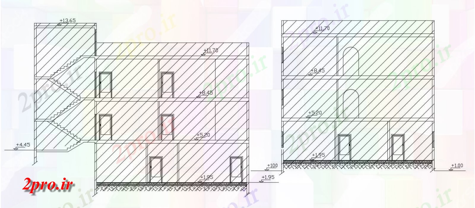 دانلود نقشه مسکونی  ، ویلایی ، آپارتمان  طبقه ساختمان خانه بخش  نشیمن (کد47884)