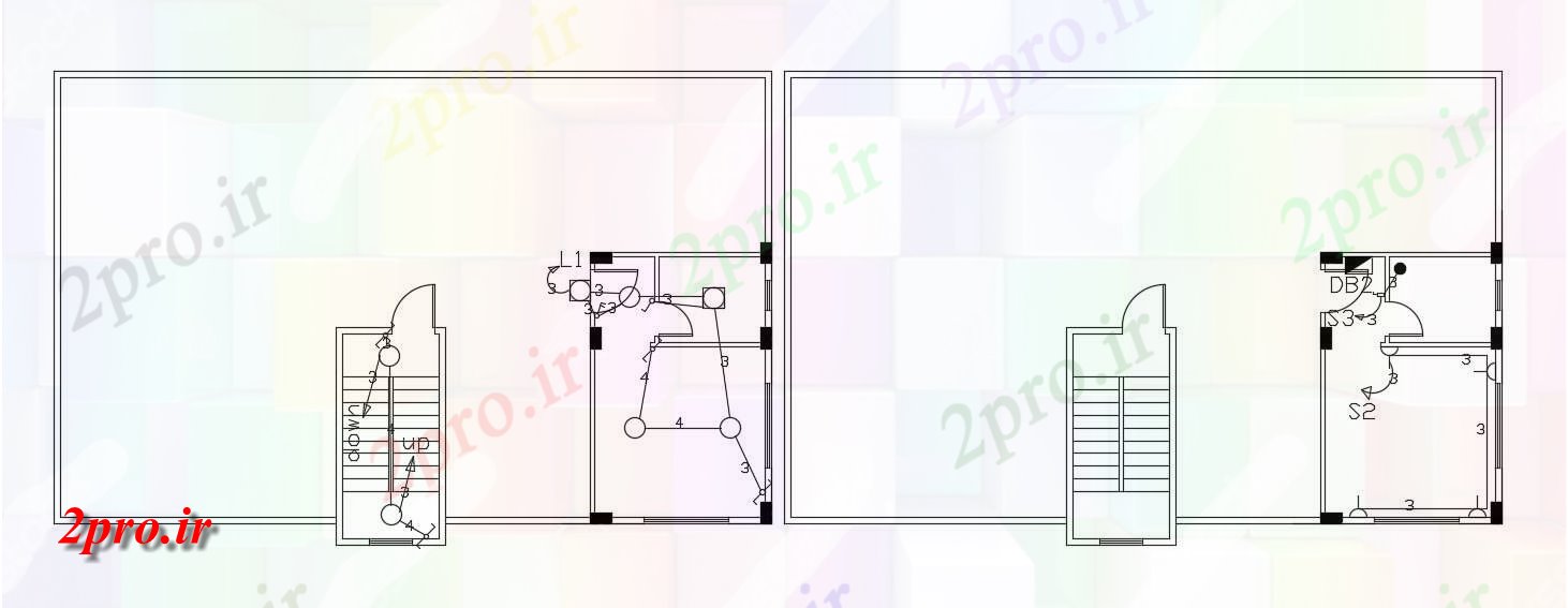 دانلود نقشه مسکونی  ، ویلایی ، آپارتمان  تراس کابین برق طراحی   (کد47885)