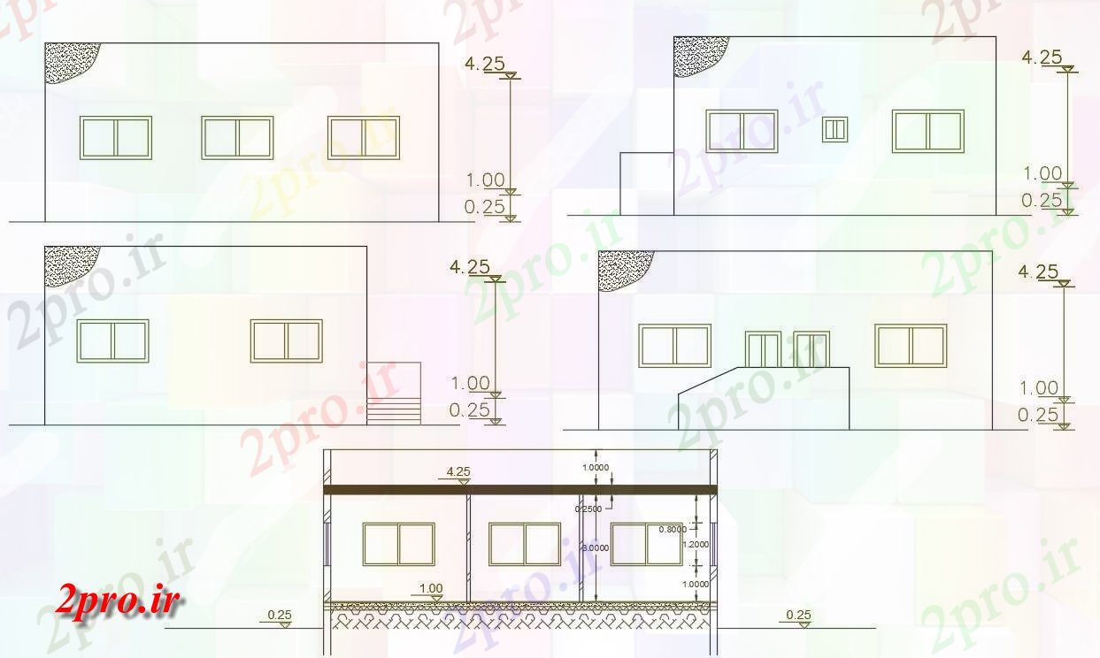 دانلود نقشه مسکونی  ، ویلایی ، آپارتمان  اتوکد ساختمان خانه طراحی   (کد47915)